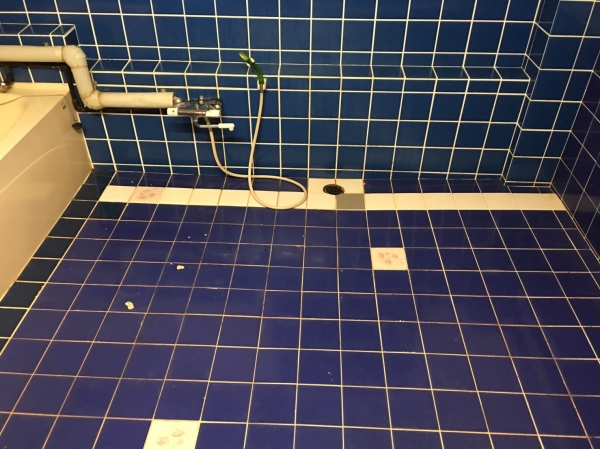 第二ミサワビル風呂タイル改修工事施工前画像