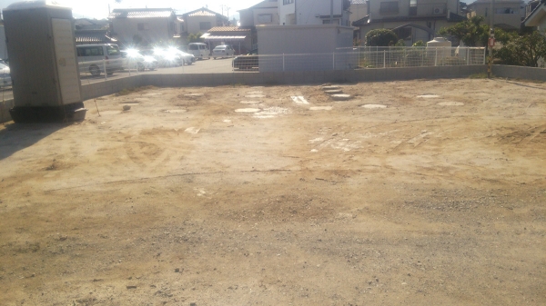 新築事務所兼倉庫2階建て工事施工前画像