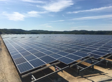 三次太陽光発電所35M施工後画像