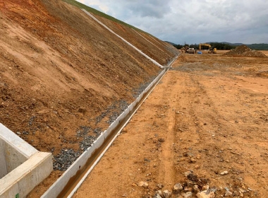 女原第一期造成工事（調整池）施工後画像